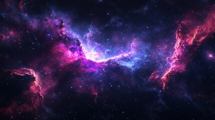 Canvas Print - Cosmic Nebula: A Symphony of Color and Light