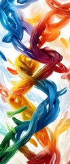 Canvas Print - Abstract Colorful Swirls.