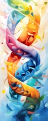 Wall Mural - Abstract Colorful Swirls.