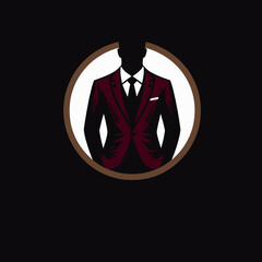 Sticker - Collection of men's fashionable menswear suit icon, logo

