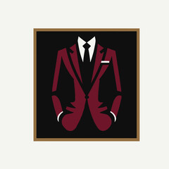 Sticker - Collection of men's fashionable menswear suit icon, logo

