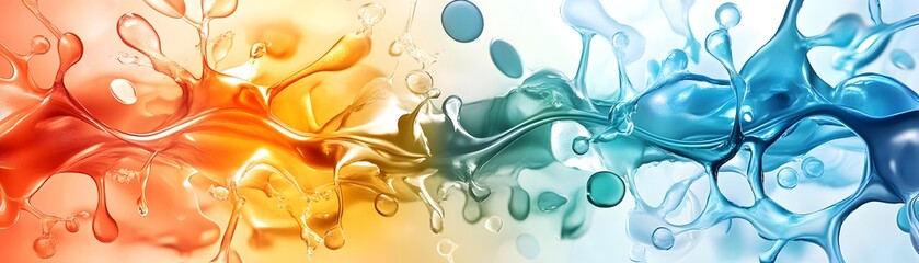 Wall Mural - Abstract Liquid Splash.