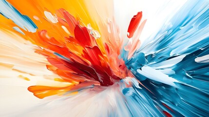 Poster - Abstract colorful brushstrokes.