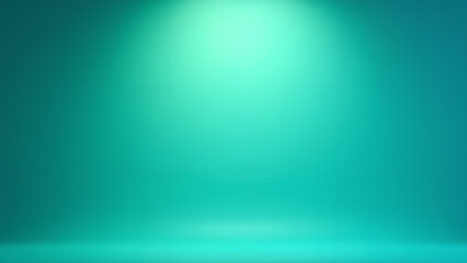 Background of gradient Turquoise color Background of product studio with Green spotlight on Blue colour