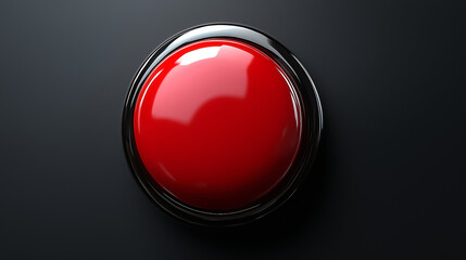 a large red button with a smooth surface and a glossy finish, creating the effect of an attractive s