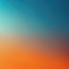 Wall Mural - Orange White blue and teal blurred noise texture Dark grainy gradient background