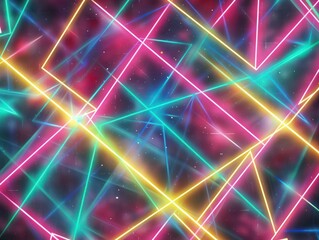 bright lights lasers pattern 80s 90s retro neon beam fluorescent abstract background