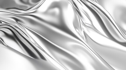 Poster - Elegant metallic silver gradient with a glossy texture and soft reflections, suitable for contemporary designs and backgrounds