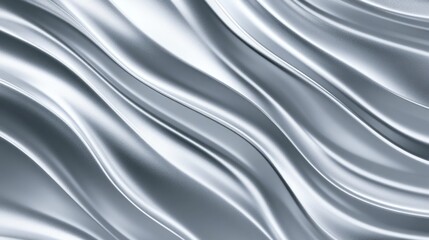 Poster - Elegant silver gradient with a smooth metallic surface and subtle waves, perfect for luxury invitations and corporate branding