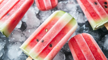 Cool summer treat for dieters: watermelon popsicles.