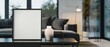 © JK_kyoto - Minimalist living room featuring an empty frame and a stylish vase, perfect for modern decor inspiration.