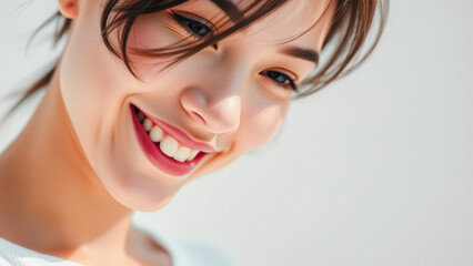 Canvas Print - Close Up Of A Woman Smiling