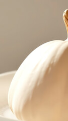 Wall Mural - Close-up of a White Pumpkin