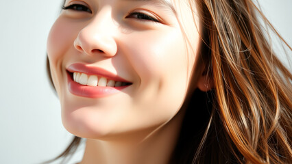 Canvas Print - Close-up Portrait of a Woman Smiling