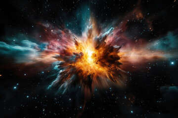 Wall Mural - Massive Explosion im Weltraum, Massive Explosion in Space