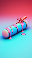 Poster - Melted Candy Cane with Ribbon