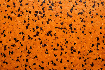 Wall Mural - Processed collage of orange terrazzo pattern texture. Background for banner, backdrop or texture