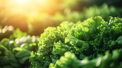 Poster - AI-controlled lighting system in a vertical farm adjusting intensity and spectrum to suit different growth stages of plants Stock Photo with copy space