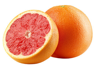 Wall Mural - grapefruit isolated on white background, full depth of field