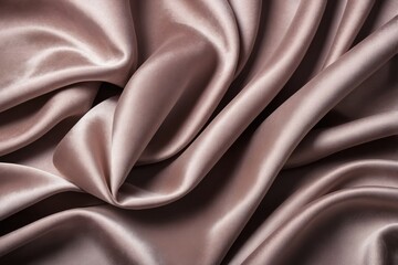 Poster - Luxurious draped pink silk fabric with soft texture