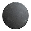 © PixMarket - Empty black round slate stone isolated on transparent background, top view
