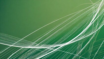 Canvas Print - abstract green background with white lines