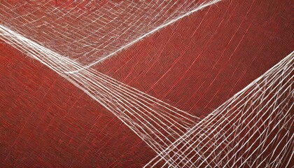Canvas Print - abstract red background with white lines