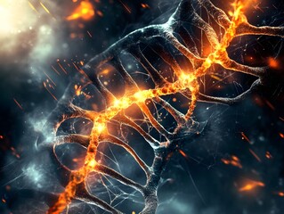 Canvas Print - Burning DNA.