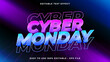 © Hael.IDN - 3d cyber monday gradient glitch text style effect template editable text effect