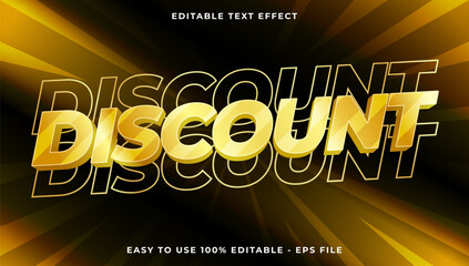 Poster - 3d discount gradient glitch text style effect template editable text effect