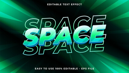 Wall Mural - 3d space gradient glitch text style effect template editable text effect