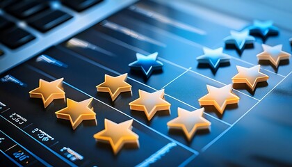 Rating chart, representing analysis, feedback, and performance.