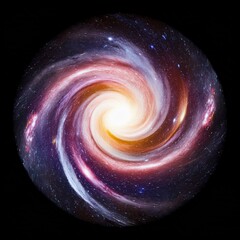 Wall Mural - background with space, celestial swirl: a colorful spiral galaxy cutout, spiral galaxy in space, spi