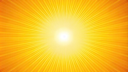 Asymmetrical yellow orange nature radial gradient sun background