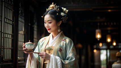 Poster -  traditional chinese attire fashion