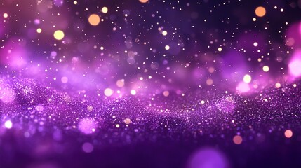 Canvas Print - Abstract purple sparkle particles background 