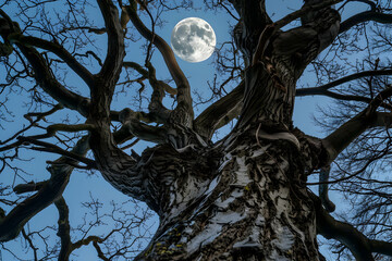 Sticker - tree with moon