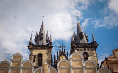 Low angle view of beautiful building against the sky