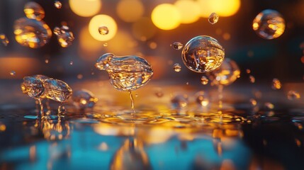 Water Droplets In Motion