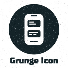 Poster - Grunge Online translator icon isolated on white background. Foreign language conversation icons in chat speech bubble. Translating concept. Monochrome vintage drawing. Vector