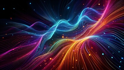 abstract neon colorful wave background wallpaper