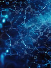 Poster - A blue background with a lot of small blue dots