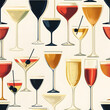 © Hafiza - set of wine glasses ai generative