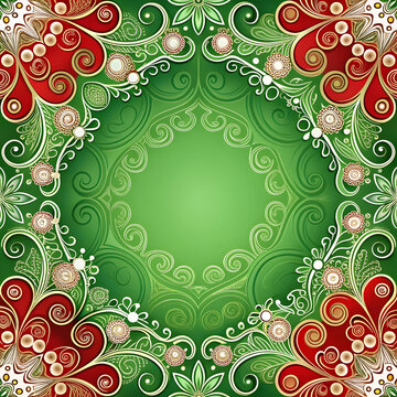 green red white colourful wedding invitation background