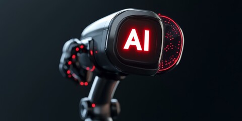 Sticker - A robotic arm with an AI display.