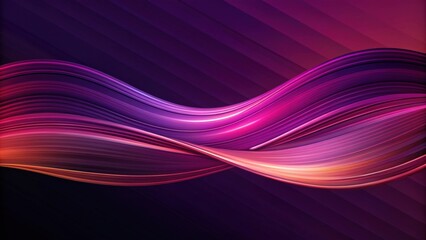 Sticker - Dynamic header design with fluid curved lines in dark salmon, very dark violet, and antique fuchsia colors , flowing