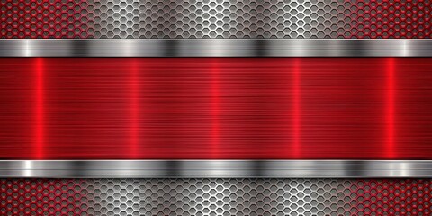 Red background metal pattern , metallic, textured, abstract, backdrop, design, shiny, vibrant, industrial, seamless, modern