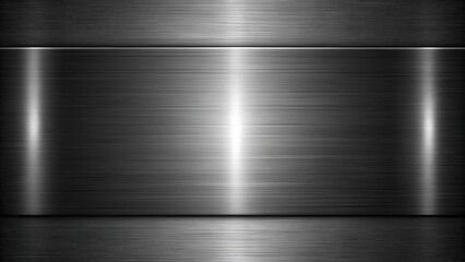 Poster - Sleek and modern black polished metal background, shiny, reflective, industrial, texture, metallic, dark, elegant, smooth