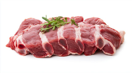 fresh raw meat beef isolated on white background 