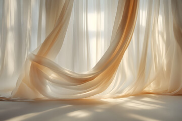 Wall Mural - The flowing cloth adds a touch of magic and movement to the scene